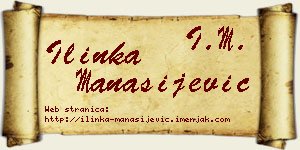 Ilinka Manasijević vizit kartica